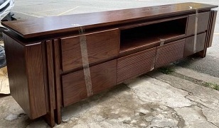 Kệ tivi gỗ sồi phun giả mà u óc chó rộng 220cm sâu 40cm cao 60cm