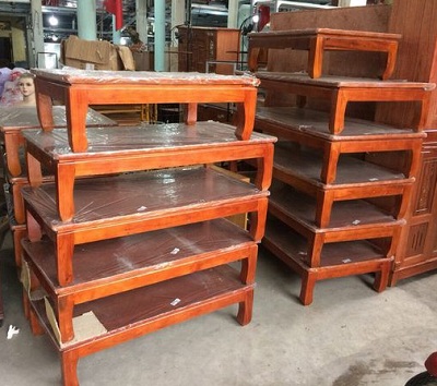 Bàn xoan đào gỗ veneer kích thước 80, 90, 1m, 1m2 hiện đại