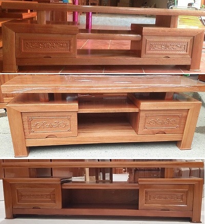 Kệ tivi gỗ verneer sồi, xoan đào 1m2,1m4