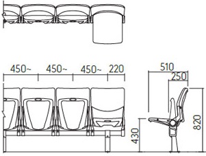 Bản vẽ thiết kế Ghế sân vận động kotobuki sea nhật bản BLMA-8000 GSVD05