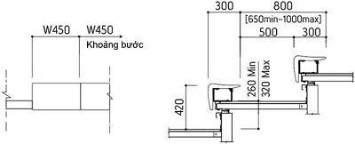 Thiết kế chi tiết Ghế Băng Di Động Đa Năng RSP-SS07 được sản xuất bởi công ty TNHH Kotobuki Sea