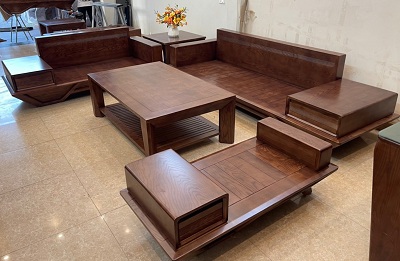 ghế sofa văng gỗ sồi