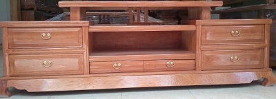 Kệ tivi gỗ xoan đào 2m4