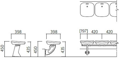 Thiết kế ghế sân vận động ghế khán đài thẳng chân thẳng, 90 độ, bắt trực tiếp xuống sàn