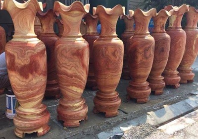 Phôi thô lộc bình Gỗ hương đá 2m chưa sơn