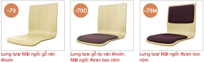 Tùy chọn lưng ghế, mặt ghế kotobuki sea mã bản vẽ thiết kế ghế hội trường giảng đường kotobuki sea SDA-700-79M trương học