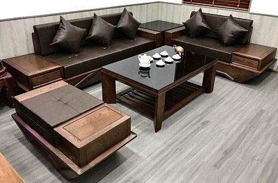 Bà n ghế sofa chân thuyá»n sang trá»ng đẹp