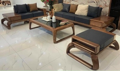 Bàn ghế sofa Gỗ sồi nga tự nhiên đã qua xử lý tẩm sấy chống cong vênh đem lại độ bền cực cao