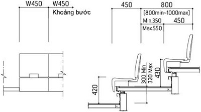 Äấu thầu Hệ thống ghế di động RSP-SS08 là sản phẩm chÃnh hãng cá»§a công ty TNHH Kotobuki Sea