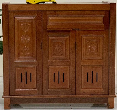 Tủ giầy gỗ xoan đà o 1000mm sơn mà u cánh gián