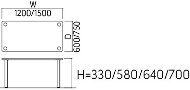 Thiết kế Bàn thư viện Kotobuki Sea chữ nhật FTA-1000 ván dăm phủ laminate