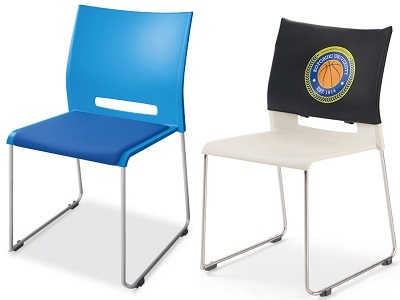 Ghế xếp trường học Kotobuki Sea FC-303 BTH24 xanh đen in hình lưng ghế