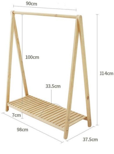 Thiết kế Kệ đa năng treo quần áo khung gỗ chữ A GMDF204