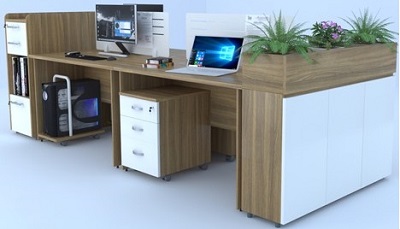 Phối cảnh Bà n là m việc văn phòng BONC235