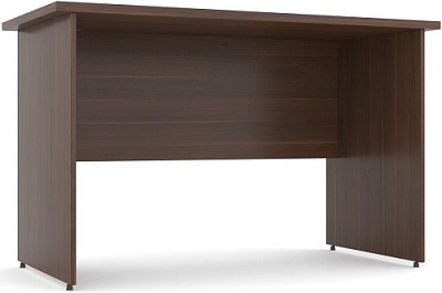 Bàn làm việc văn phòng yếm lửng phủ melamine vân nâu cafe BONC235