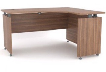 Bàn góc lệch phải gỗ ép vân óc chó 1800mm BONC240