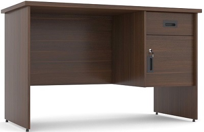Bà n là m việc phá»§ melamine vân gá»— cafe BONC237