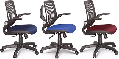 Ghế xoay đệm mút bọc vải lưới kiểu dáng hiện đại chân hình sao GONC08 GX17, N-GX17-M xanh, tím