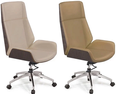 Ghế xoay giám đốc cốt gỗ định hình đệm da PU GONC83 GX602B-HK