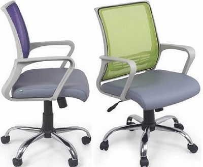Ghế xoay tay vịn nhựa xám ghi GONC24