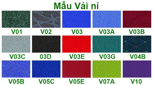 Mẫu vải nỉ bọc ghế văn phòng