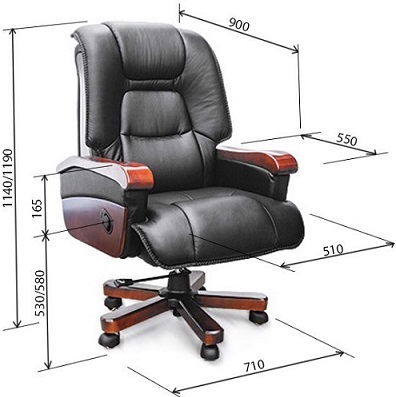 thiết kế Ghế xoay lãnh đạo bá»c da chân thép ốp gá»— cao cấp GONC84 GX501