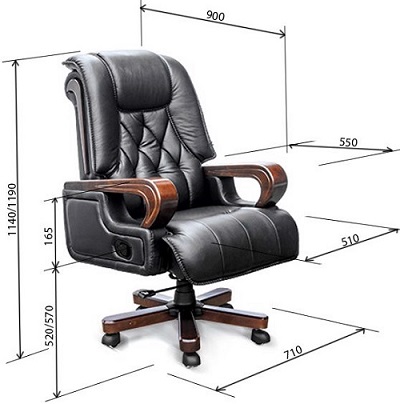 Thiết kế Ghế xoay lãnh đạo chất liệu da thật và giả da GONC86 GX503