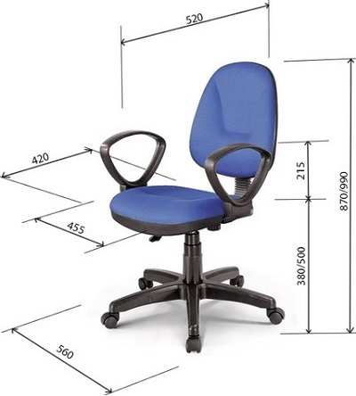 Ghế xoay nhân viên bá»c vải nỉ xanh, đỠGONC34
