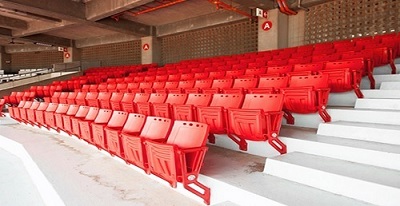 Ghế sân váºn động nhá»±a Polyethylene đỠGauss HSY 100