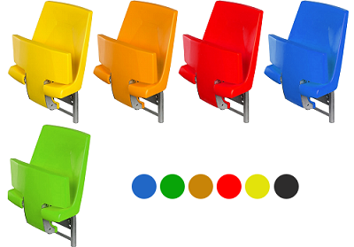 Ghế khán đài chân thép treo tường Gauss JG 202 mặt nhựa đúc lật gấp