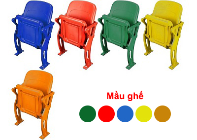 Ghế nhà thi đấu mặt ngồi gấp tự động Gauss MRT 111 chân thép cố định