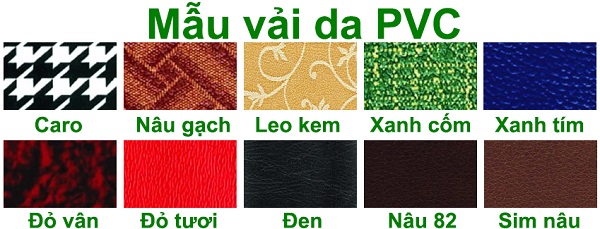 Mẫu vải da PVC bá»c BONC18
