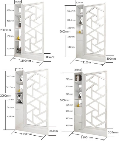 Thiết kế Vách ngăn gá»— CNC Ä‘a năng VG03 kÃch thước Cao 2000 x Rá»™ng 1100 x Sâu 300 mm