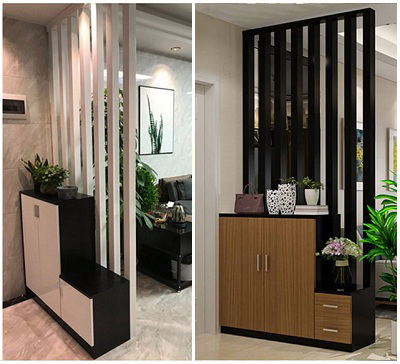 Vách ngăn phòng khách 8 cột