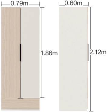 thiết kết tủ quần áo 79cm GHS-5914
