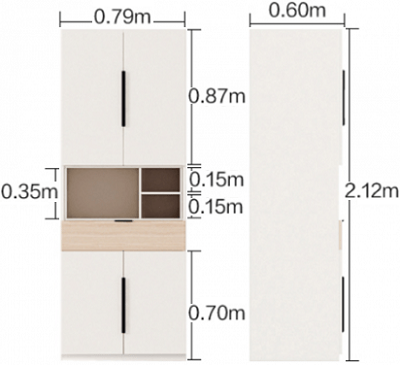 Mẫu B thiết kế tủ quần áo GMDF239-ao-GHS-5914