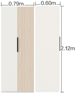 Mẫu C tủ quần áo cao cấp GMDF239