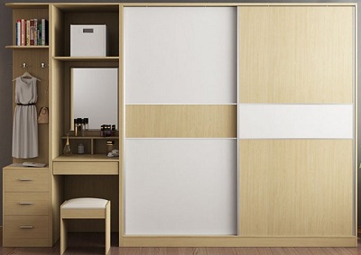 Tủ quần áo kết hợp bà n phấn và kệ góc GMDF233 GHS-5962