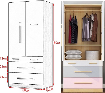 thiết kế Tủ quần áo cao cấp GMDF223 ghs-51092