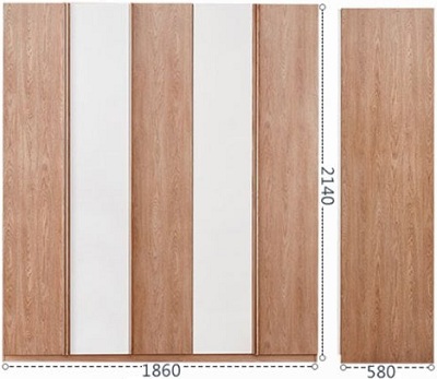 Thiết kế tủ đựng quần áo 5 cánh GMDF231 ghs-51077