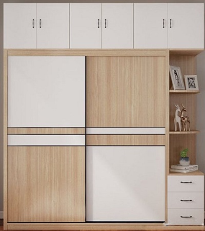 Tủ quần áo kết hợp tủ đỉnh và kệ góc GMDF216 ghs-51169