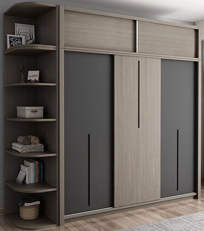 Tủ để quần áo kết hợp tủ chính, tủ đỉnh, kệ góc GMDF221 ghs-51094