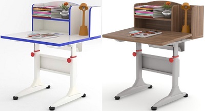 bàn học sinh mặt trắng viền xanh Thiết kế bàn học sinh BHS01C-H, BHS01C-X, BHS01C-M6