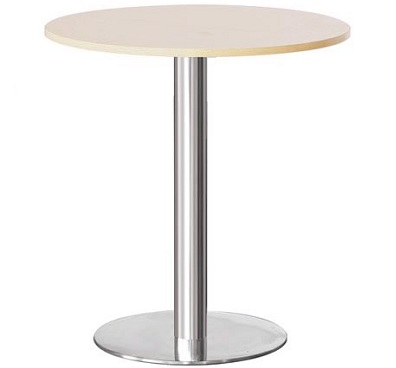 Bàn cafe chân Ống trụ inox bcf02