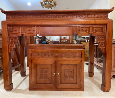 Ban thờ gỗ sồi tự nhiên