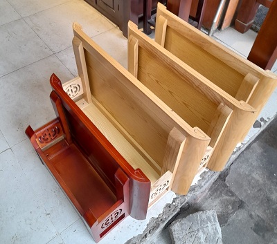 Ban thờ gỗ tần bì sơn PU bóng