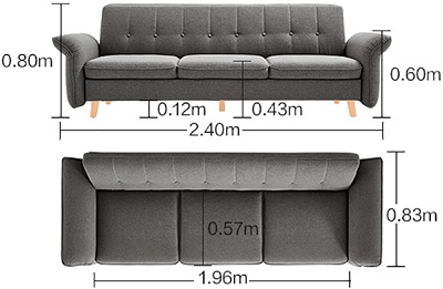 Thiết kế ghế sofa văng 2m4