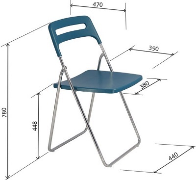 Ghế gấp xếp gọn, chân thép GG08-S