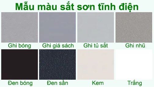 Bảng mẫu màu sắt sơn tĩnh điện