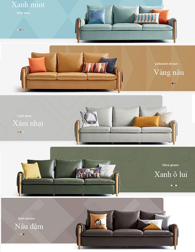 Mẫu ghế sofa bọc da sang trọng